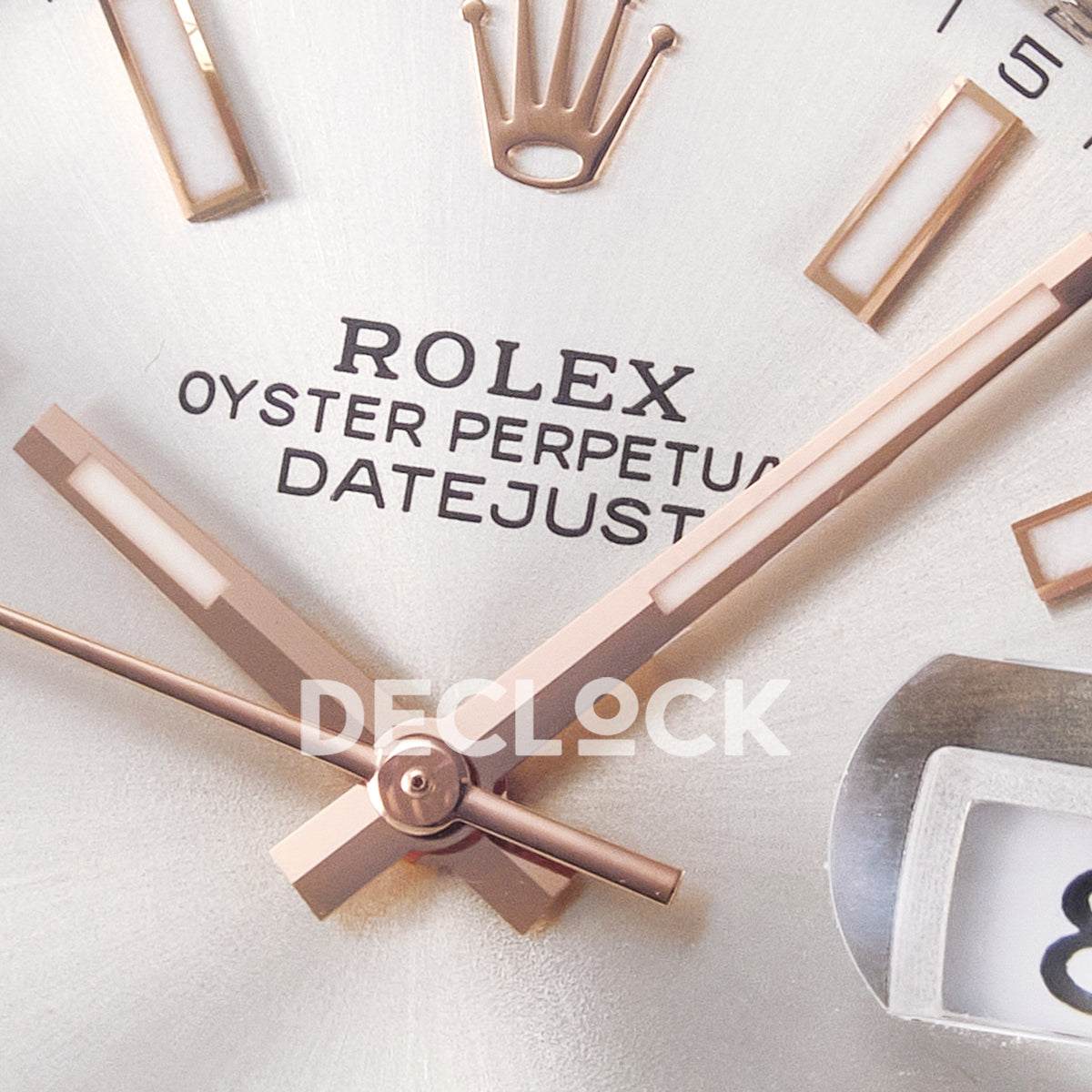 Rolex Datejust 41 126331 Silver Rose Gold ARF Jubilee Gain Weight — Κέντρο καντράν και δείκτες