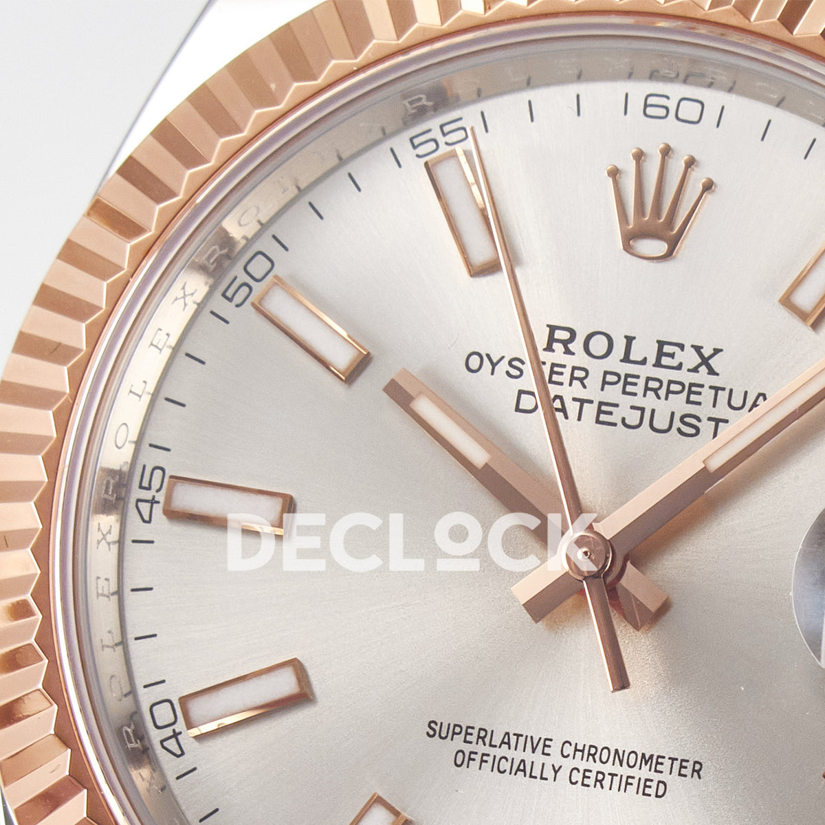 Rolex Datejust 41 126331 Silver Rose Gold ARF Jubilee Gain Weight — Μεγεθυντικός φακός ημερομηνίας