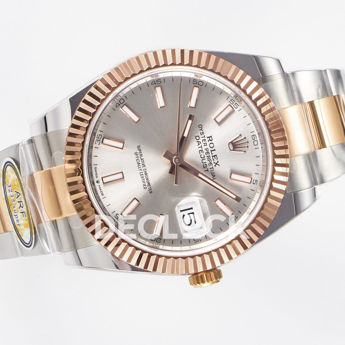 Rolex Datejust 41 126331 Silver Rose Gold ARF Oyster Gain Weight — Ολόκληρο ρολόι με μπρασελέ
