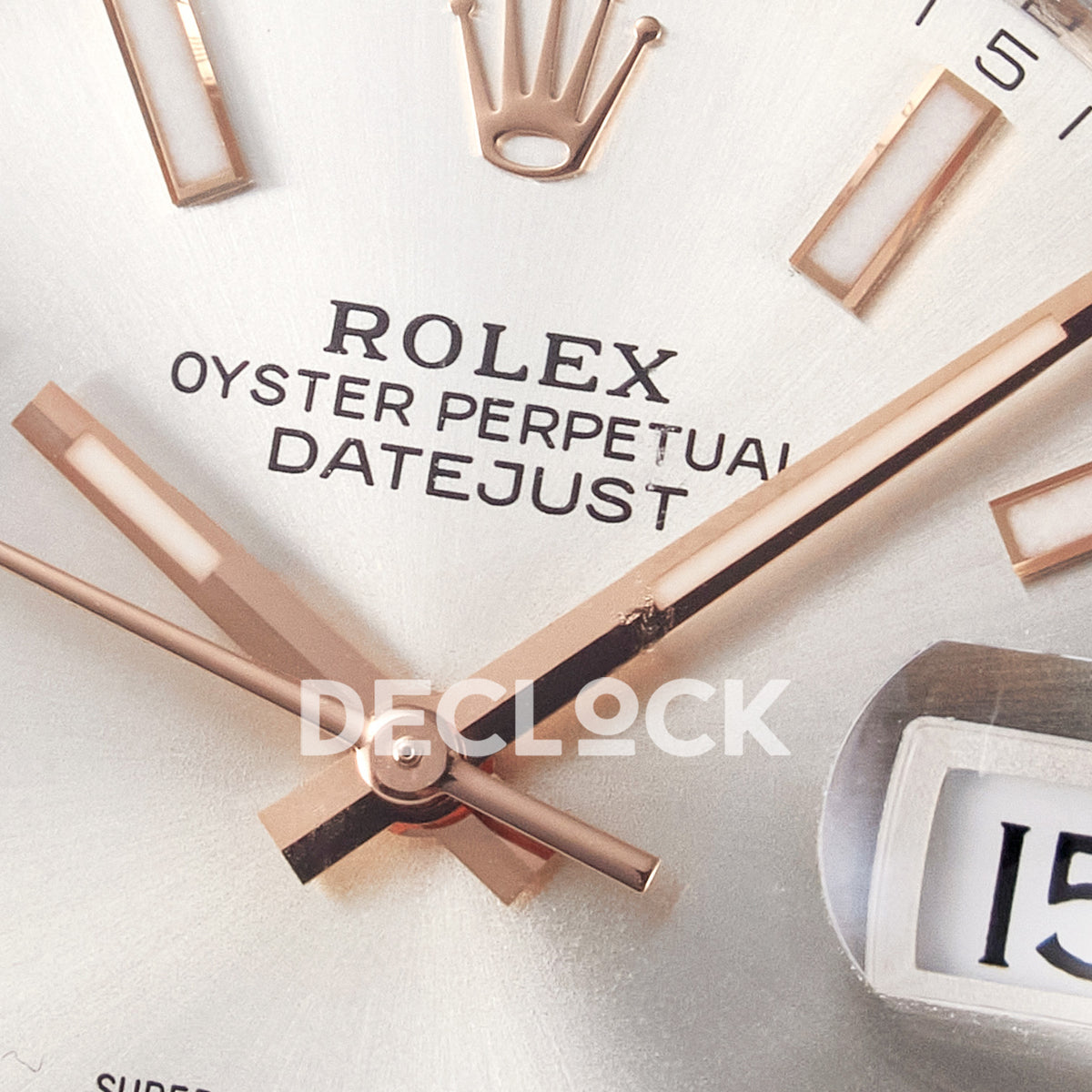 Rolex Datejust 41 126331 Silver Rose Gold ARF Oyster Gain Weight — Κέντρο καντράν και δείκτες