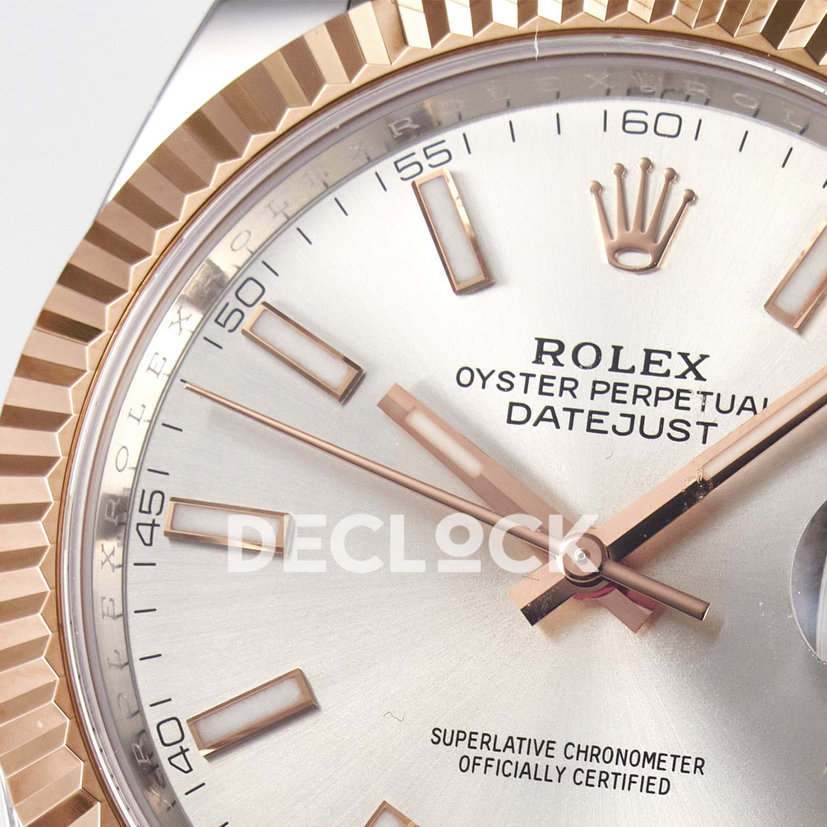 Rolex Datejust 41 126331 Silver Rose Gold ARF Oyster Gain Weight — Μεγεθυντικός φακός ημερομηνίας