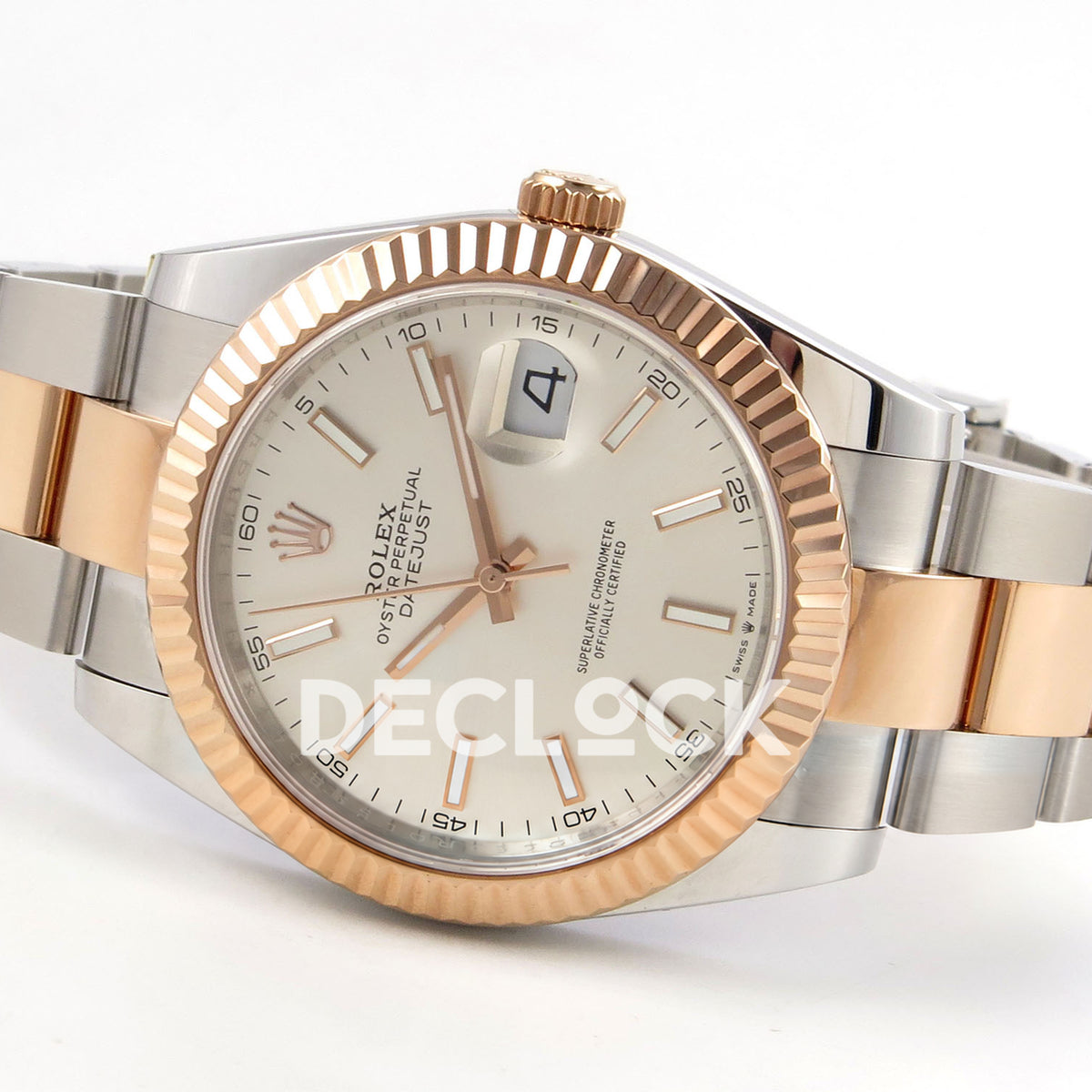 Rolex Datejust 41 126331 Silver Stick Oyster QF JH3235 Free Sprung replica - full watch right