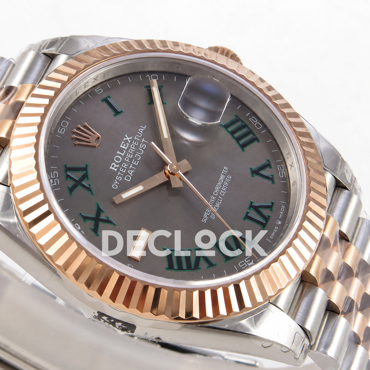 Rolex Datejust 41 126331 VSF Wimbledon Jubilee VS3235 V2s — dial reflection angle