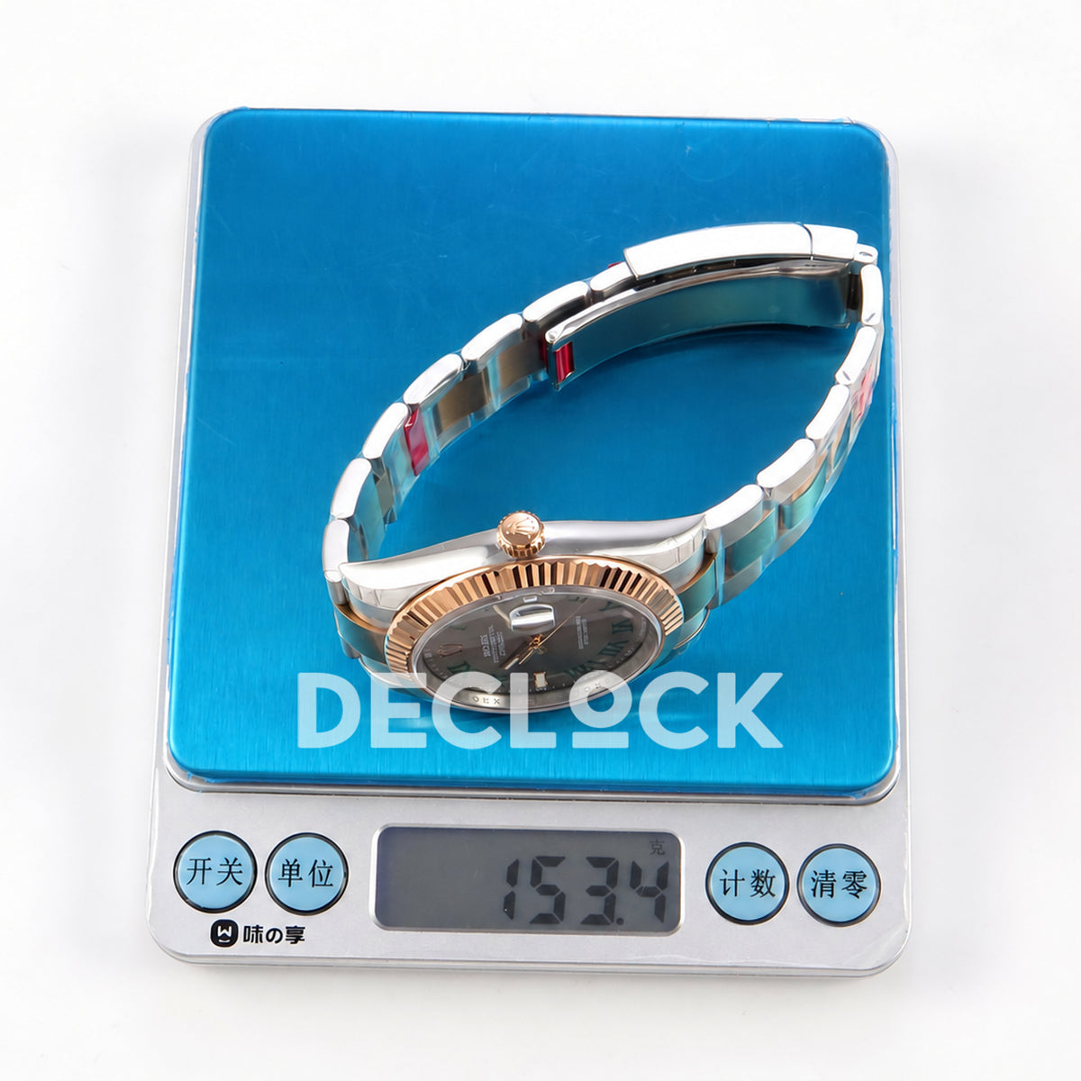 Rolex Datejust 41 126331 VSF Wimbledon Oyster VS3235 V2s — weight scale