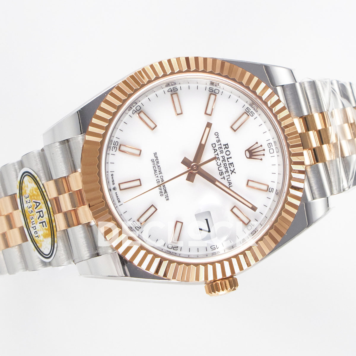 Rolex Datejust 41 126331 White Rose Gold ARF Jubilee Gain Weight — Ολόκληρο ρολόι με μπρασελέ