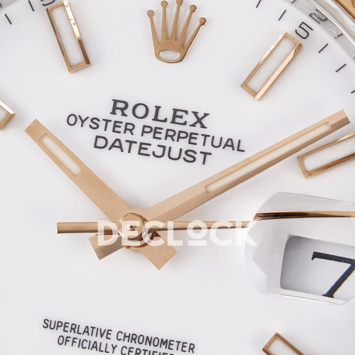 Rolex Datejust 41 126331 White Rose Gold ARF Jubilee Gain Weight — Κέντρο καντράν και δείκτες