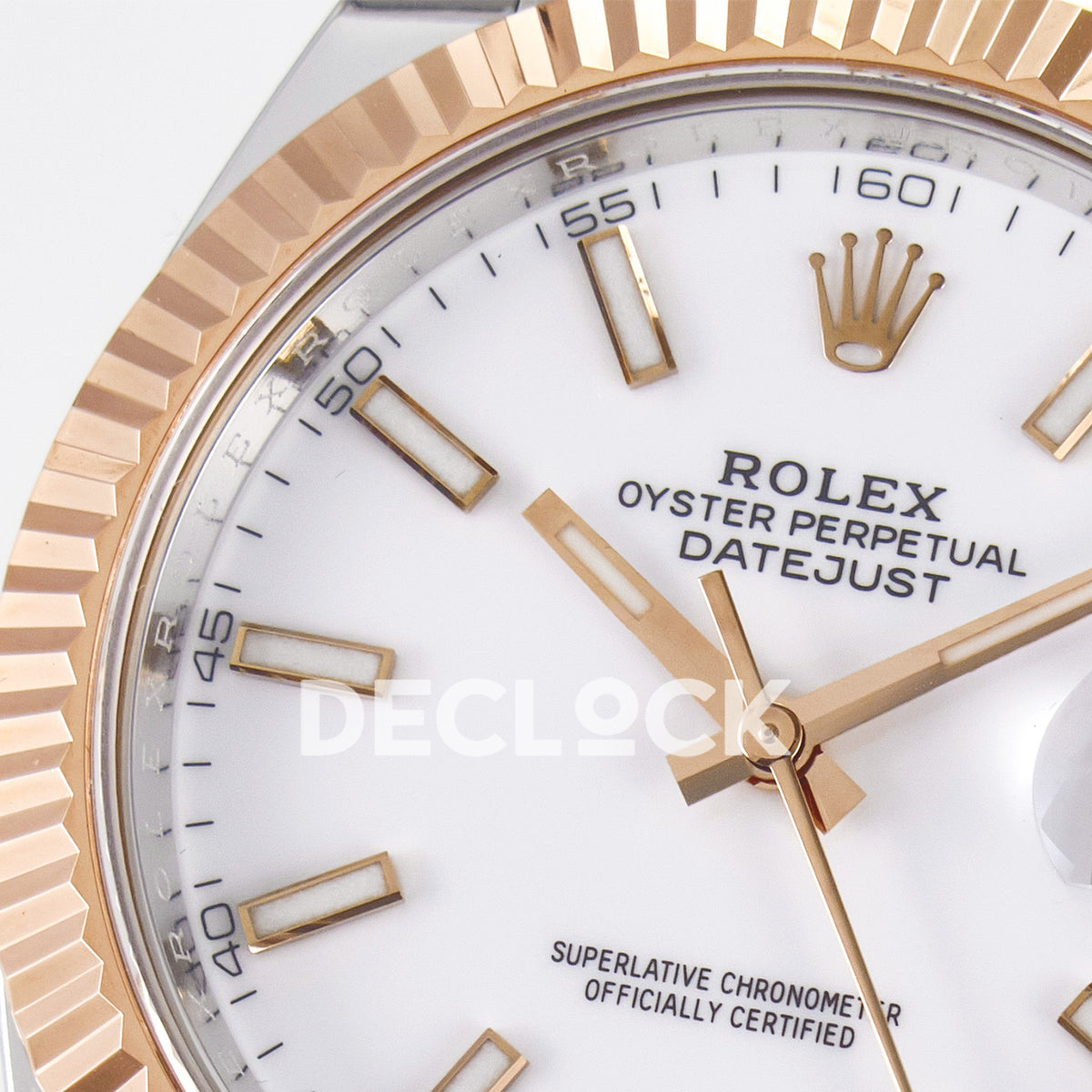Rolex Datejust 41 126331 White Rose Gold ARF Jubilee Gain Weight — Μεγεθυντικός φακός ημερομηνίας