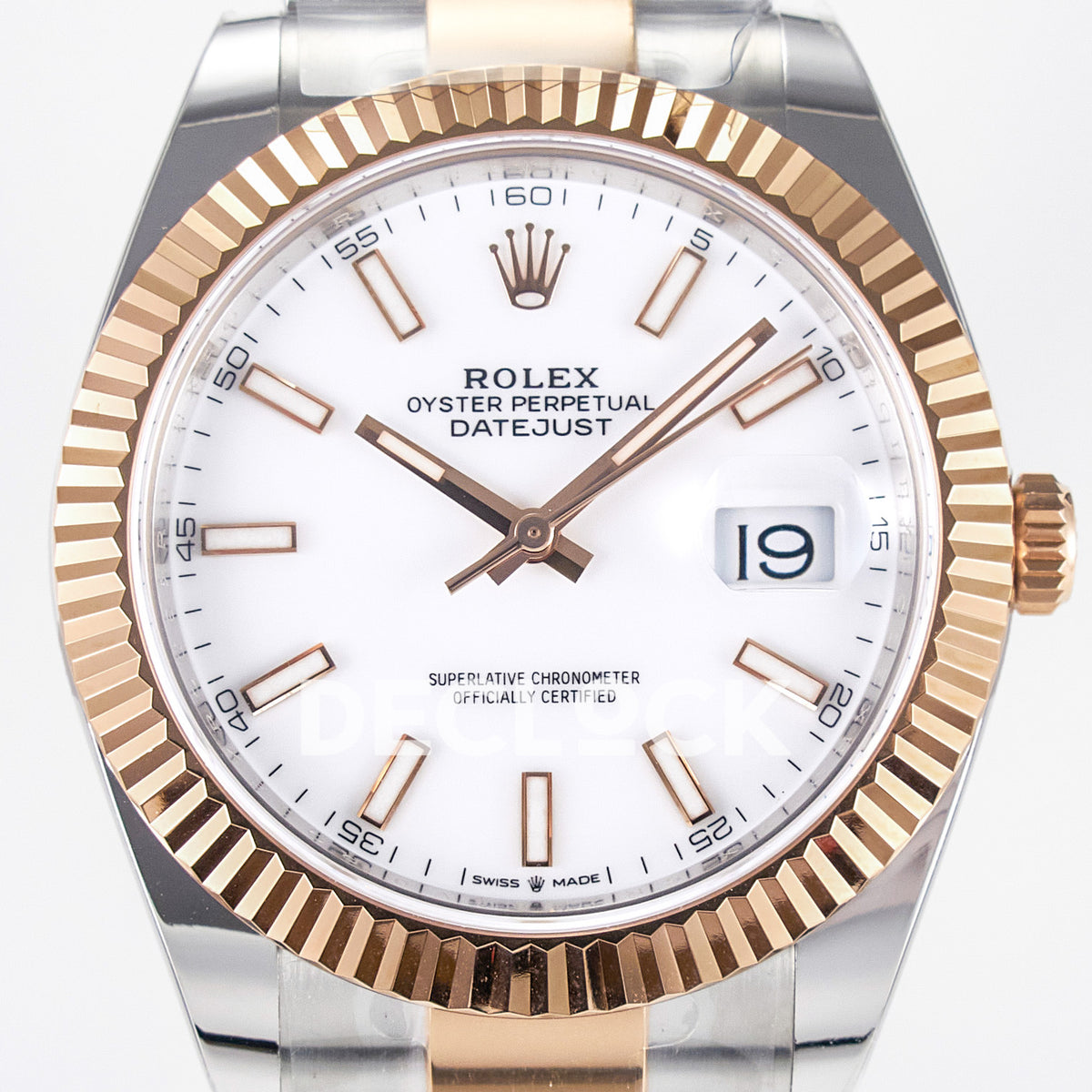 Rolex Datejust 41 126331 White Rose Gold ARF Oyster Gain Weight — Κοντινή όψη καντράν