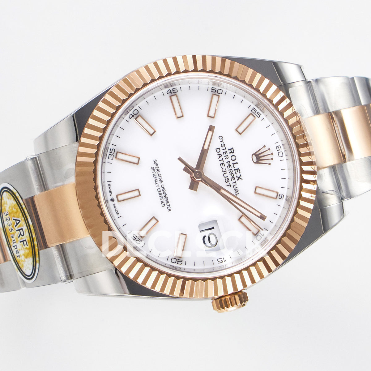 Rolex Datejust 41 126331 White Rose Gold ARF Oyster Gain Weight — Ολόκληρο ρολόι με μπρασελέ