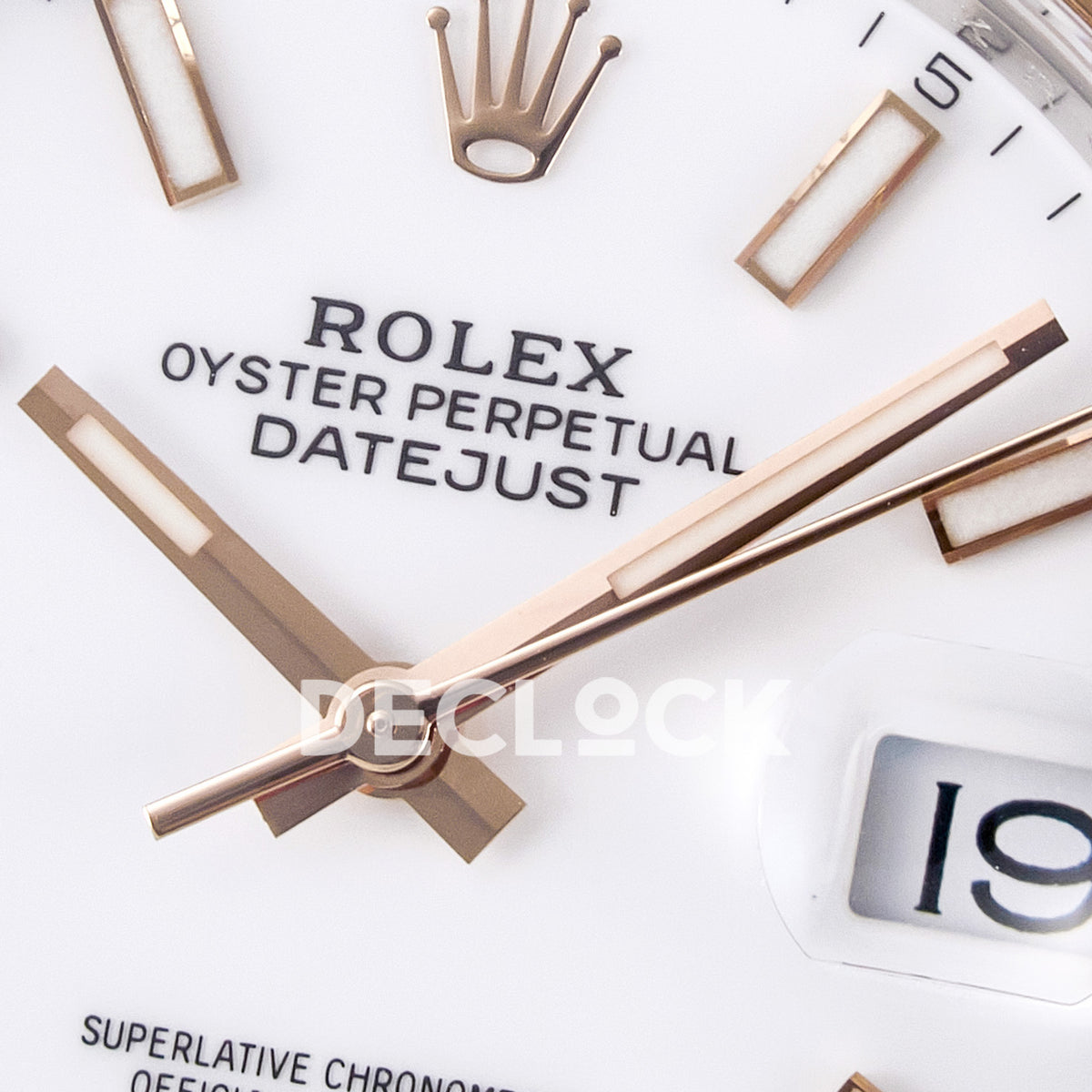 Rolex Datejust 41 126331 White Rose Gold ARF Oyster Gain Weight — Κέντρο καντράν και δείκτες