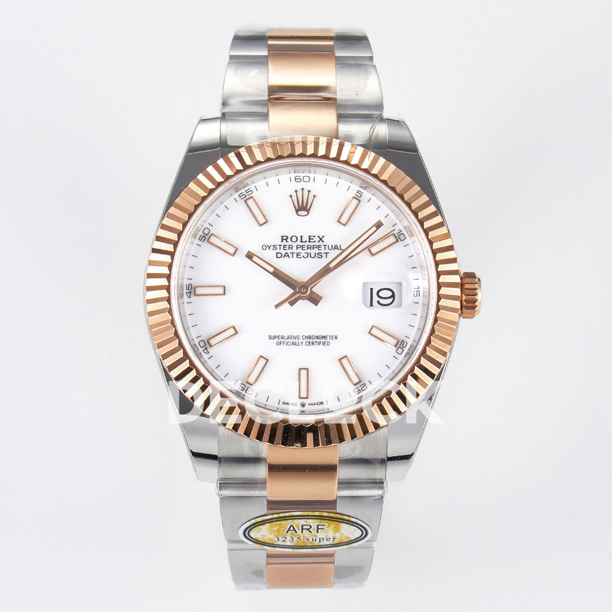 Rolex Datejust 41 126331 White Rose Gold ARF Oyster Gain Weight — Μπροστινή όψη