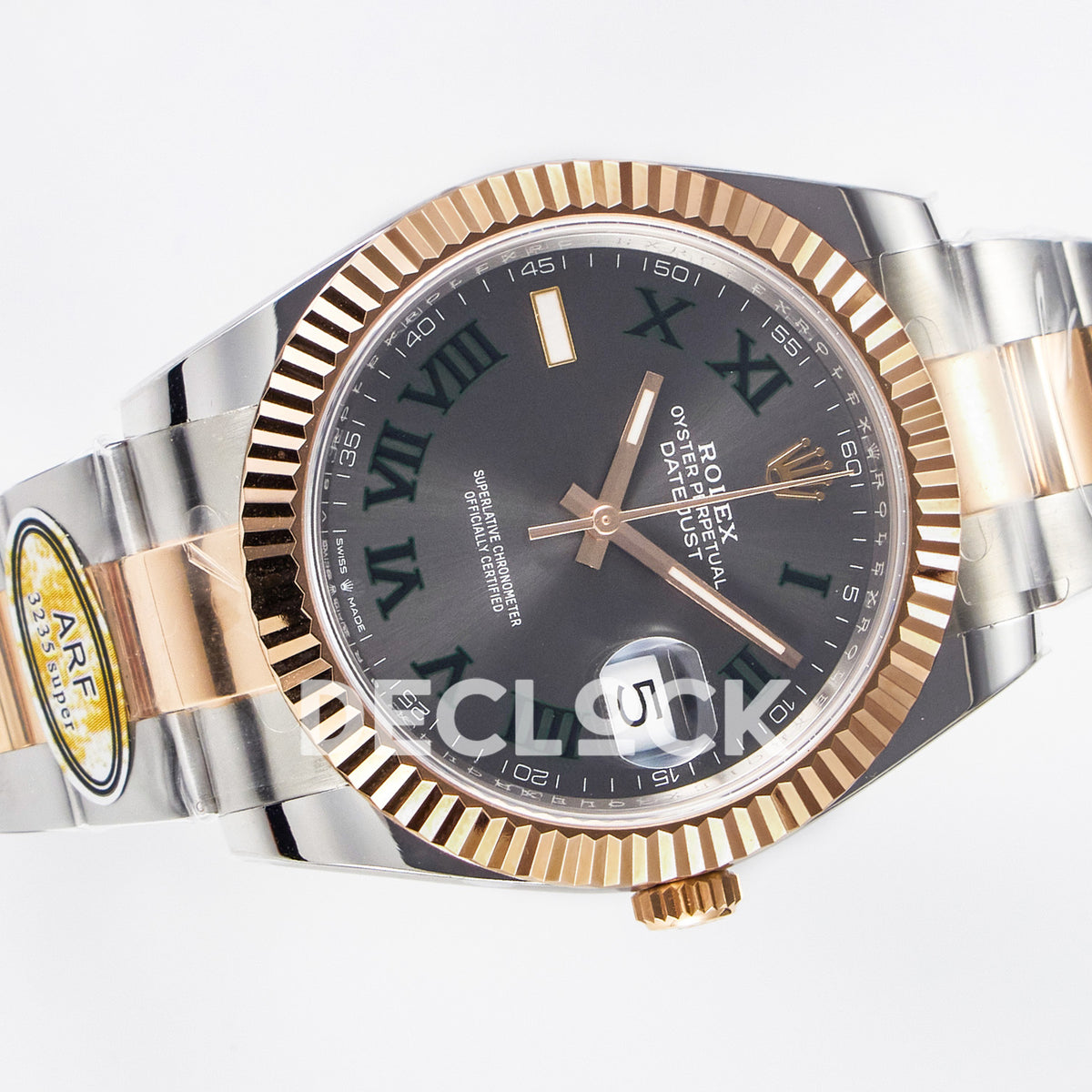 Rolex Datejust 41 126331 Wimbledon Rose Gold ARF Oyster Gain Weight — Ολόκληρο ρολόι με μπρασελέ