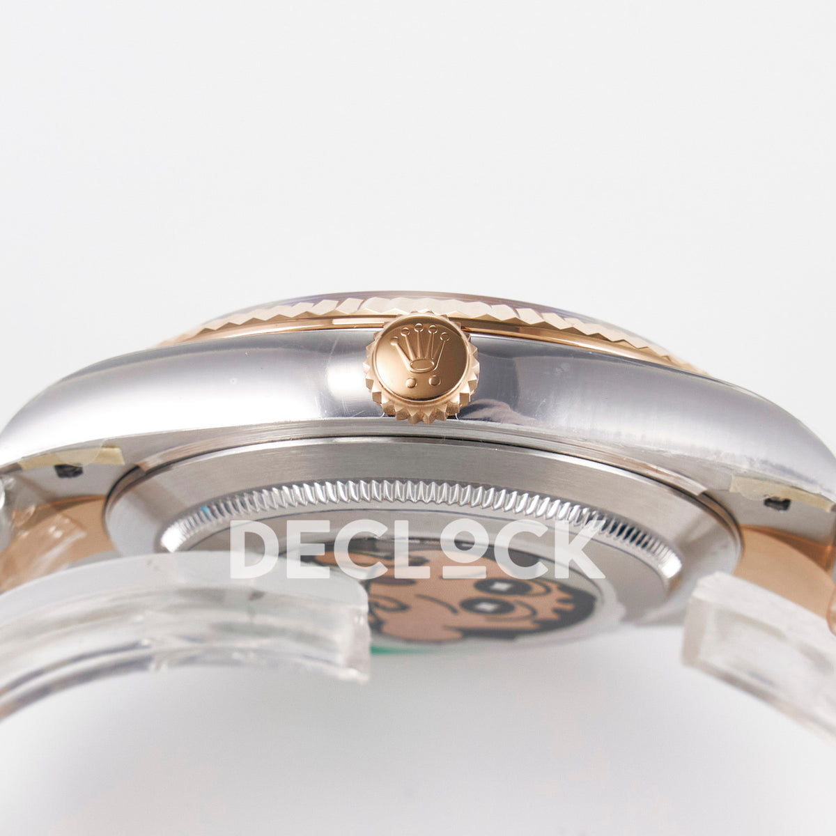 Rolex Datejust 41 126331 Wimbledon Rose Gold ARF Oyster Gain Weight — Προφίλ κάσας και κορώνα
