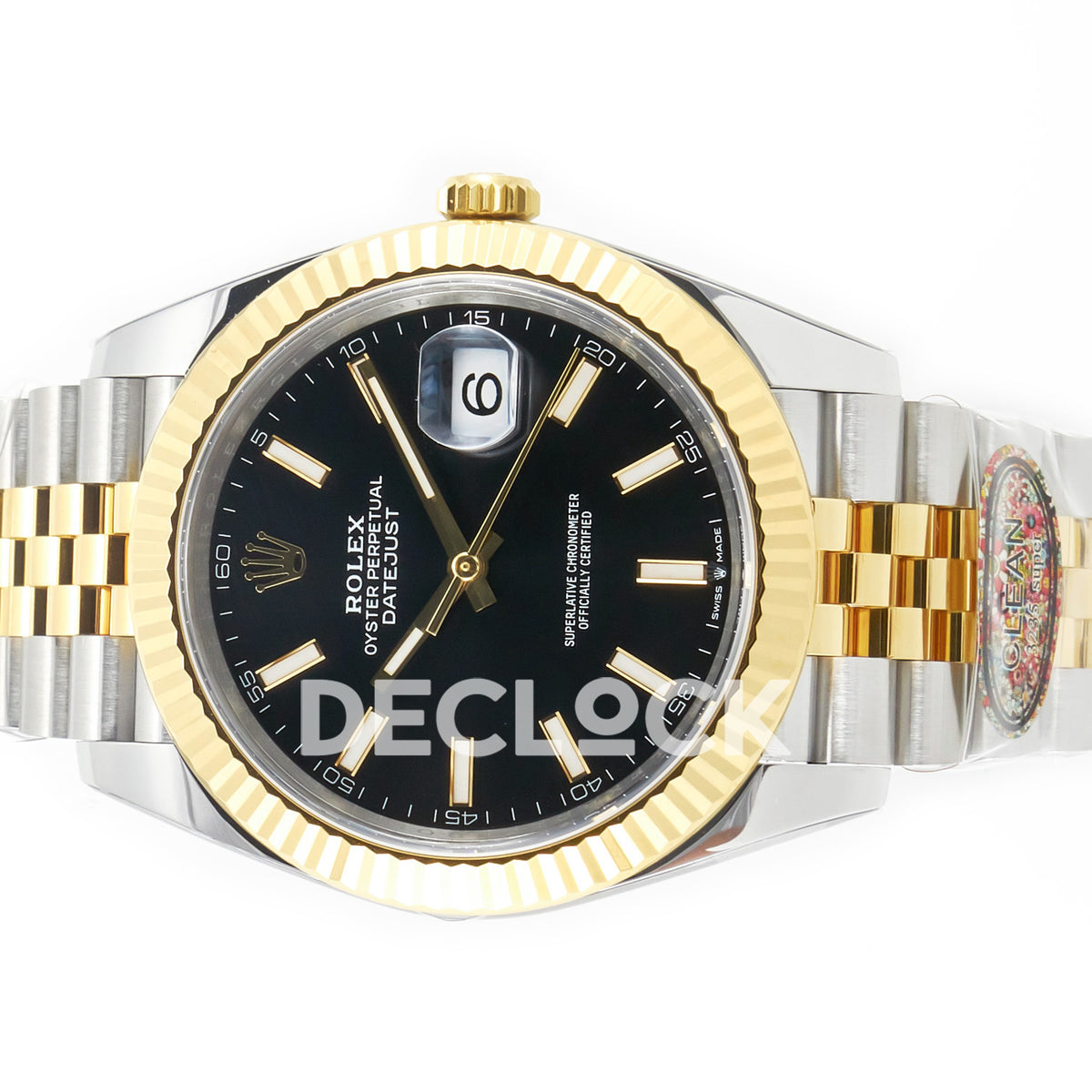 Rolex Datejust 41 126333 Black Yellow Gold Clean Jubilee — Ολόκληρο ρολόι με μπρασελέ