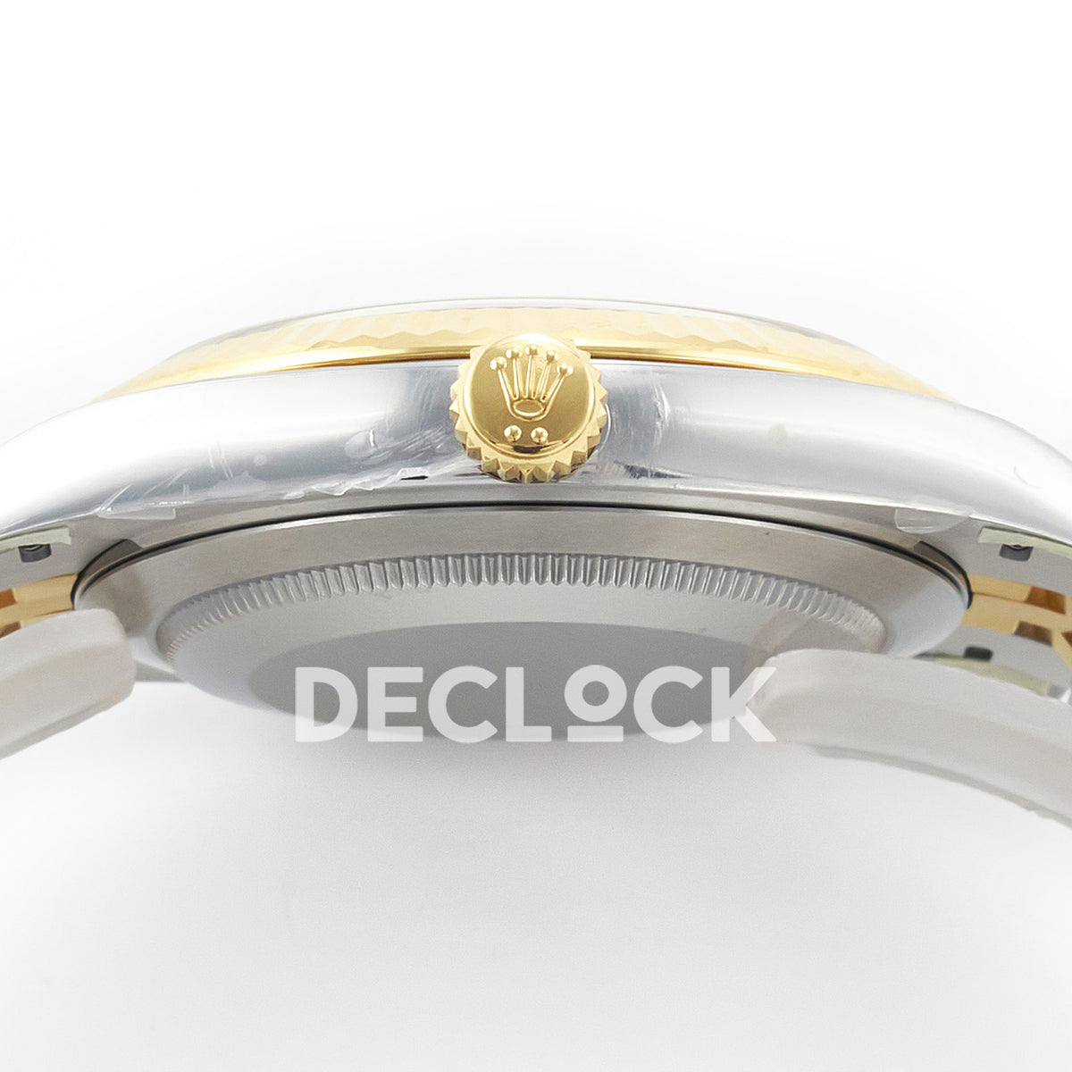 Rolex Datejust 41 126333 Black Yellow Gold Clean Jubilee — Προφίλ κάσας και κορώνα