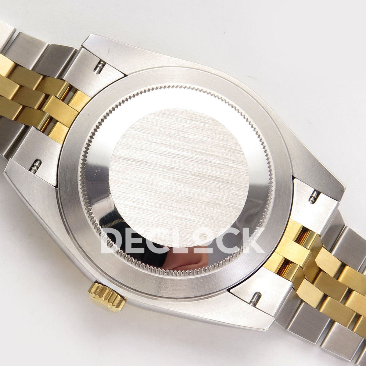 Rolex Datejust 41 126333 Champagne Jubilee QF JH3235 Free Sprung replica - closed brushed caseback and two-tone Jubilee bracelet underside