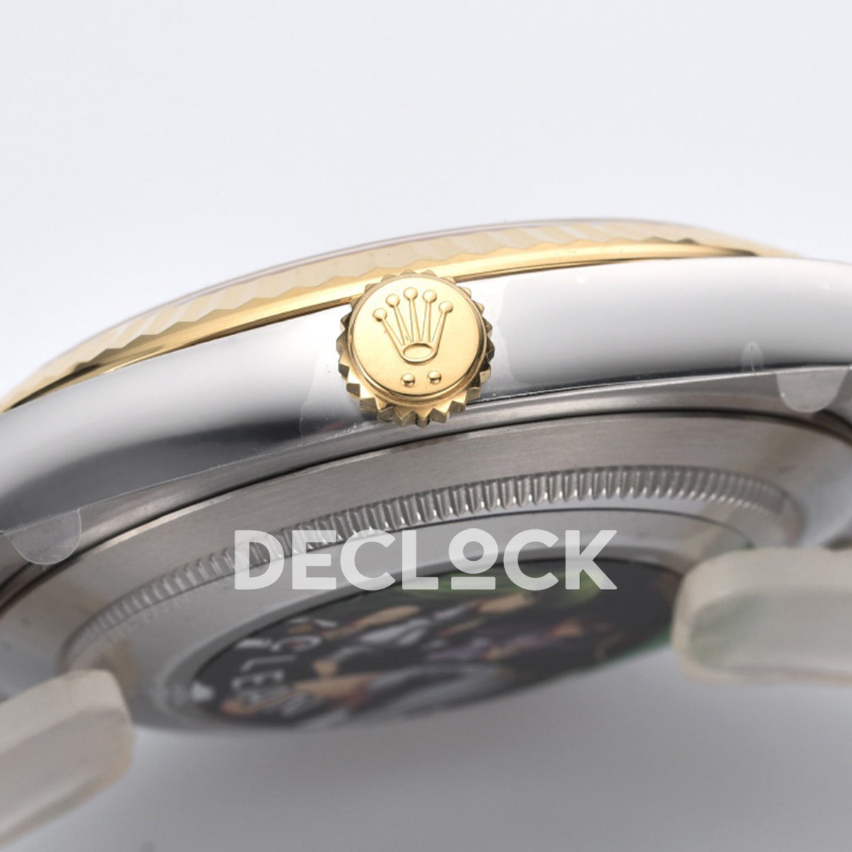 Rolex Datejust 41 126333 Champagne Motif Jubilee — Προφίλ κάσας και κορώνα