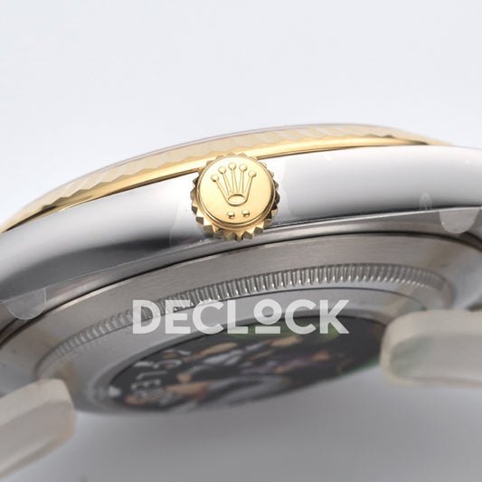Rolex Datejust 41 126333 Champagne Motif Jubilee — Προφίλ κάσας και κορώνα