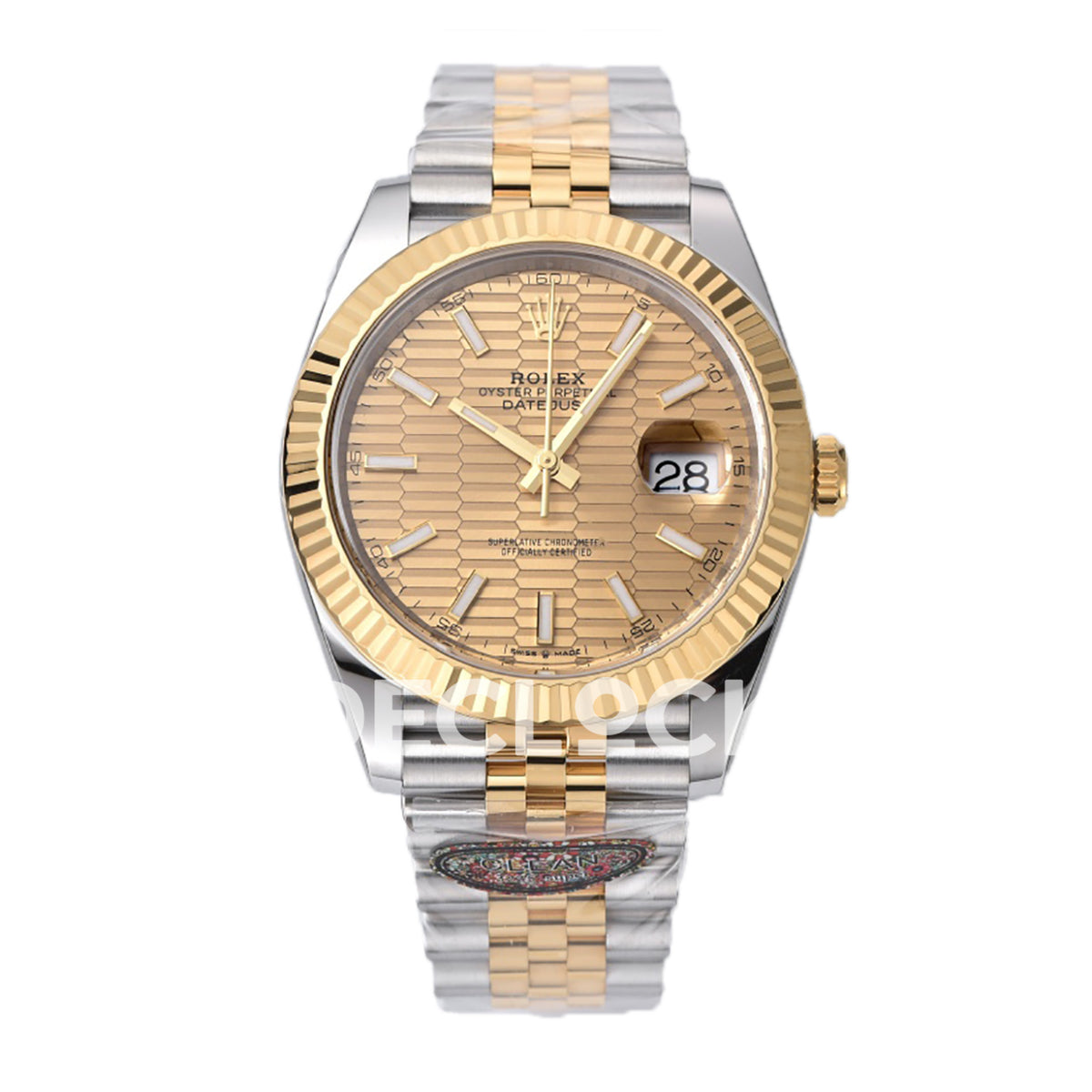 Rolex Datejust 41 126333 Champagne Motif Jubilee — Μπροστινή όψη