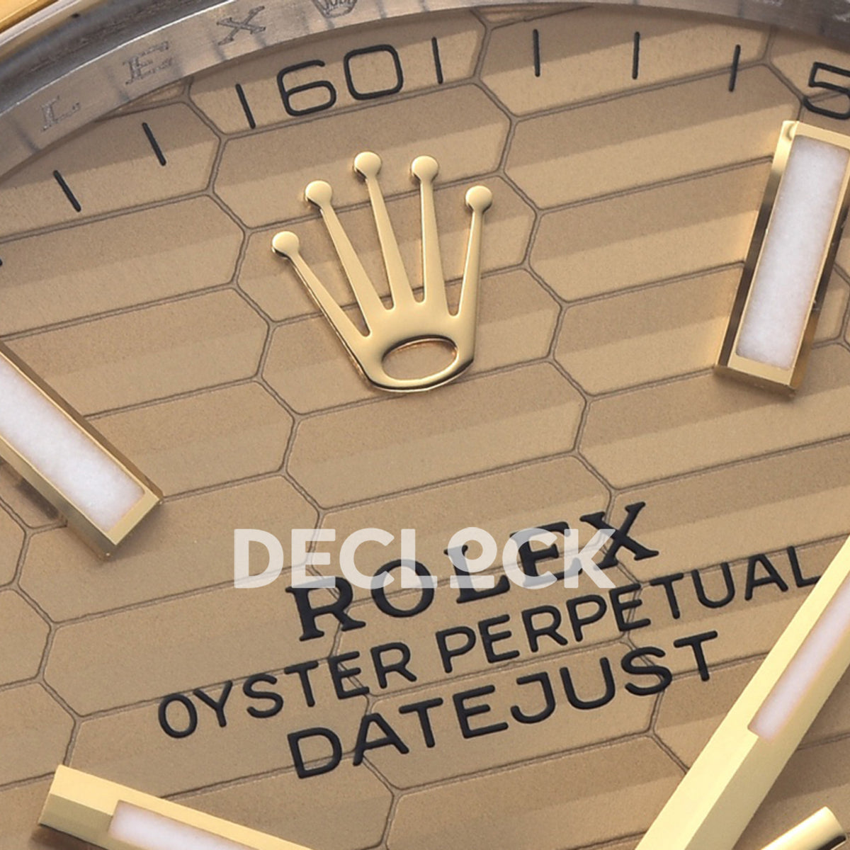 Rolex Datejust 41 126333 Champagne Motif Oyster — Λεπτομέρεια λογοτύπου καντράν