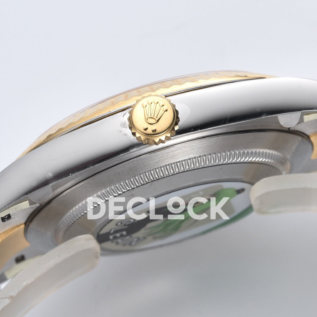 Rolex Datejust 41 126333 Champagne Motif Oyster — Προφίλ κάσας και κορώνα
