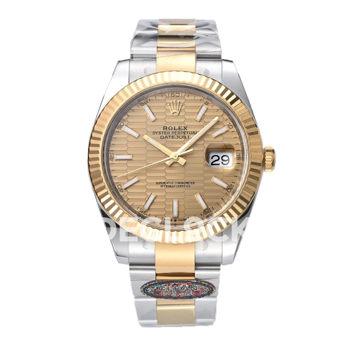 Rolex Datejust 41 126333 Champagne Motif Oyster — Μπροστινή όψη