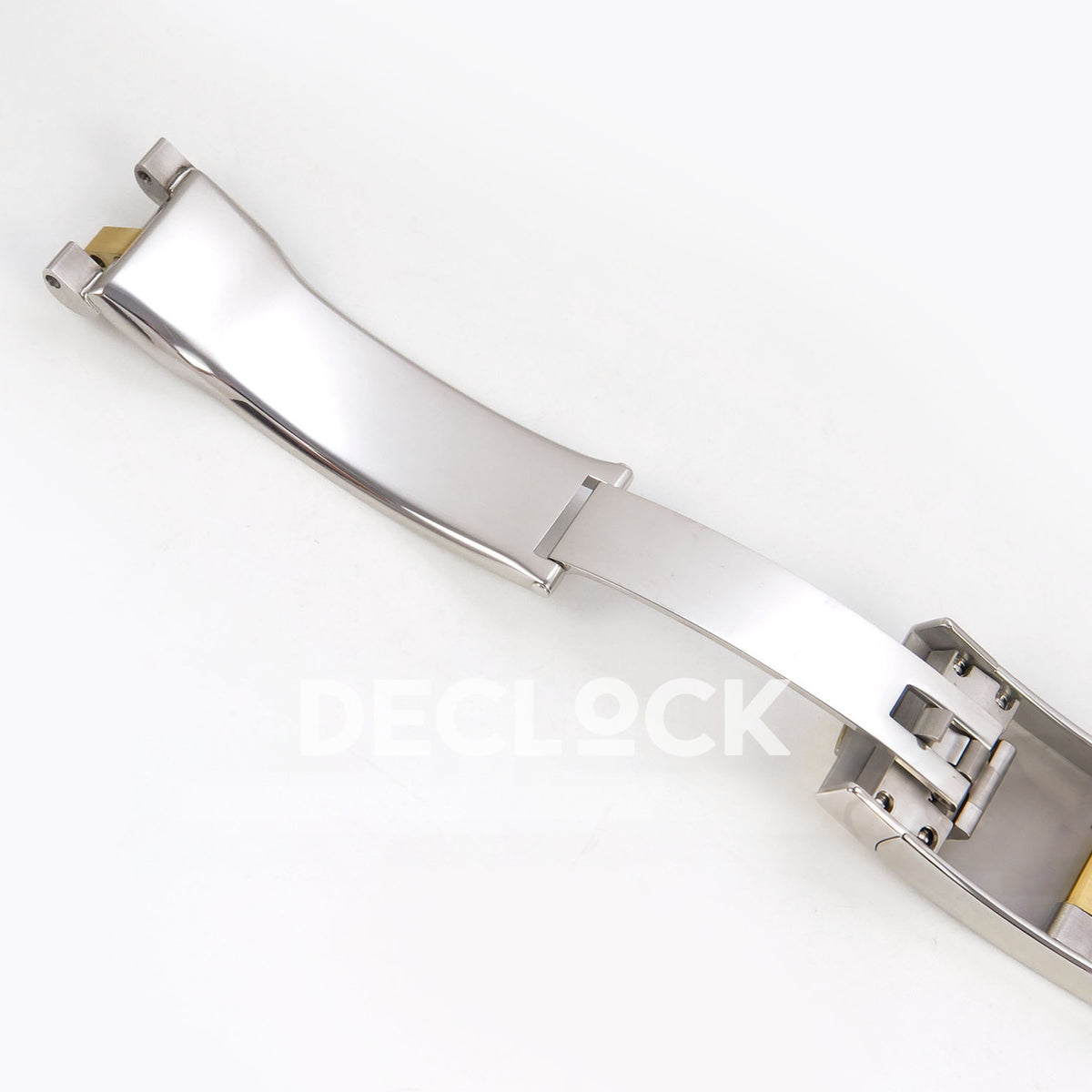 Rolex Datejust 41 126333 QF - underside of open deployant clasp and internal latch hardware