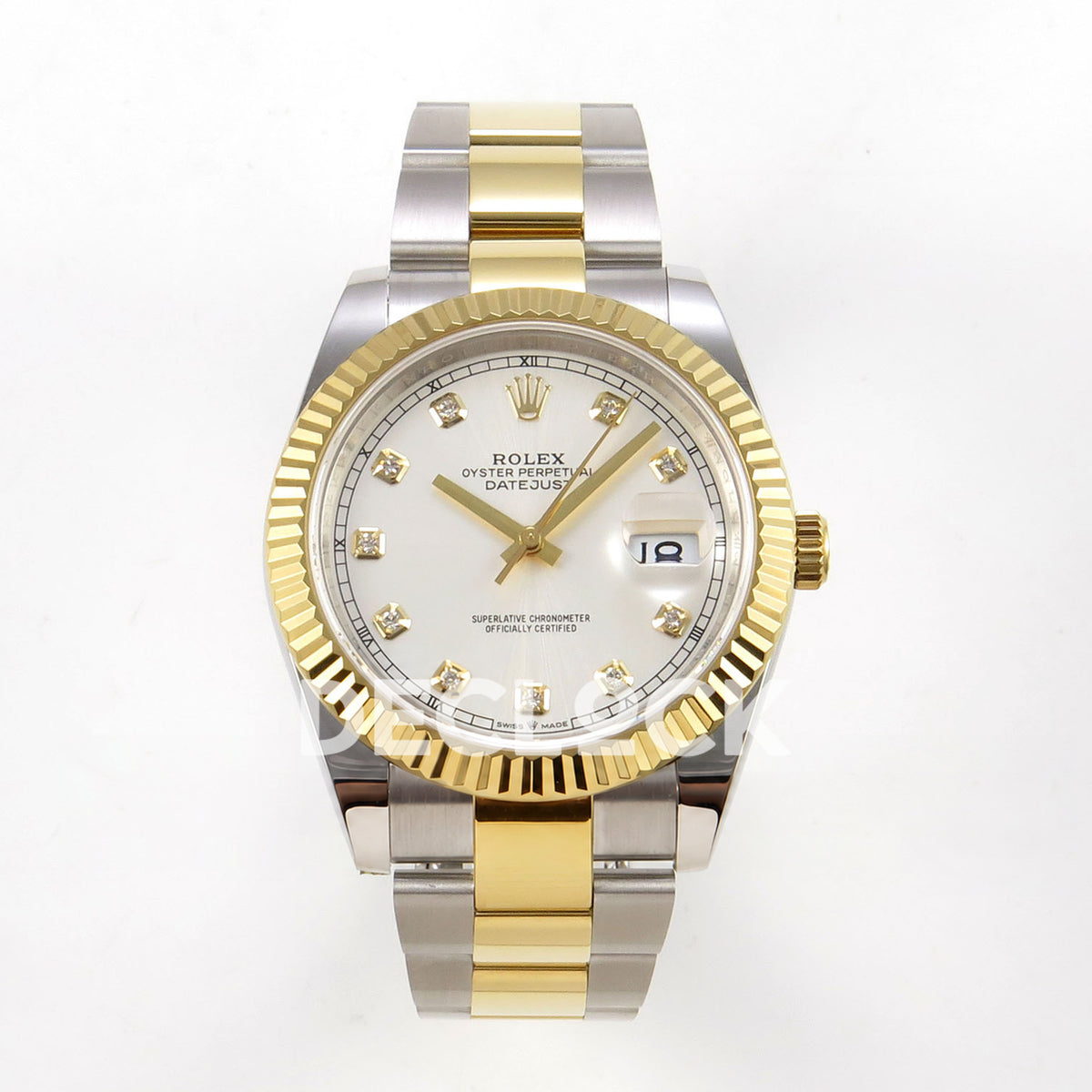 Rolex Datejust 41 126333 Silver Diamond Oyster QF JH3235 Free Sprung replica - front