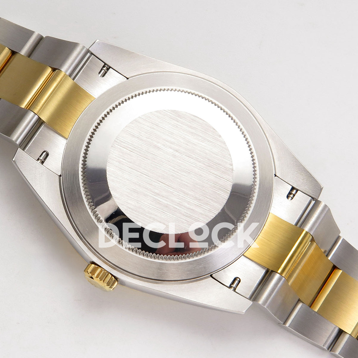 Rolex Datejust 41 126333 silver diamond dial two-tone Oyster QF JH3235 replica - closed caseback and two-tone Oyster bracelet