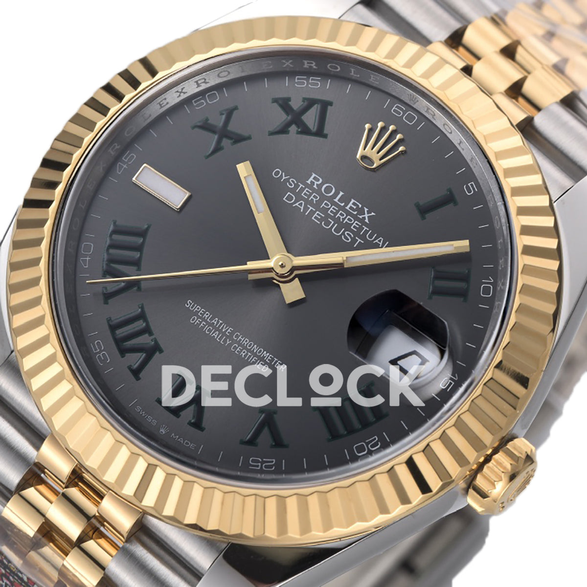 Rolex Datejust 41 126333 Slate Roman Jubilee — Λοξή όψη καντράν