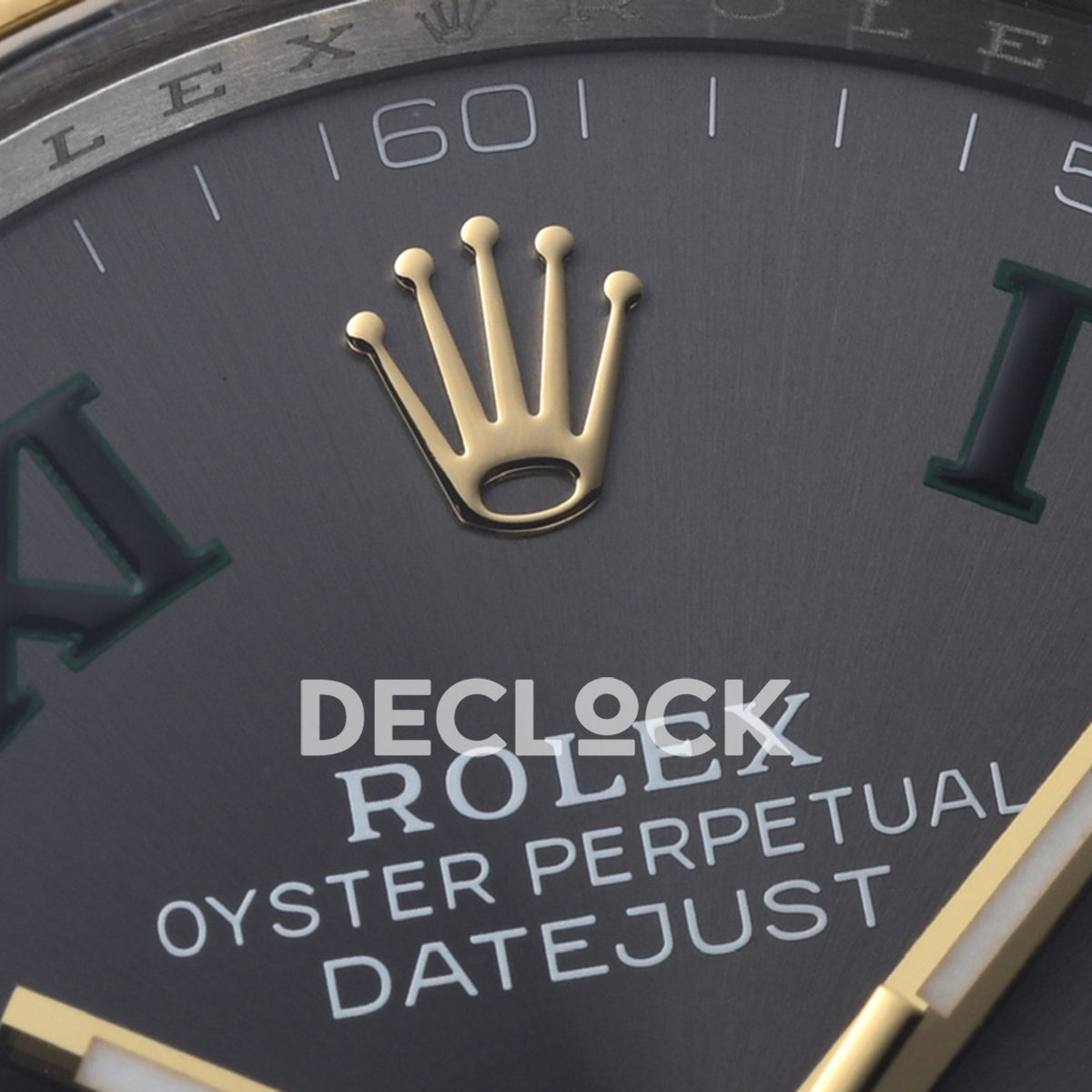Rolex Datejust 41 126333 Slate Roman Jubilee — Λεπτομέρεια λογοτύπου καντράν