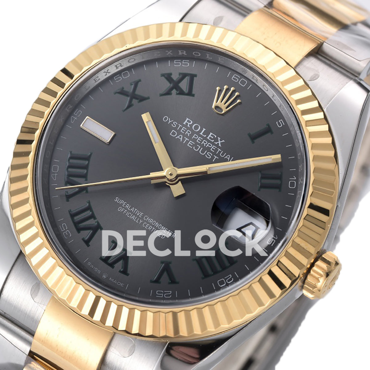 Rolex Datejust 41 126333 Slate Roman Oyster — Λοξή όψη καντράν