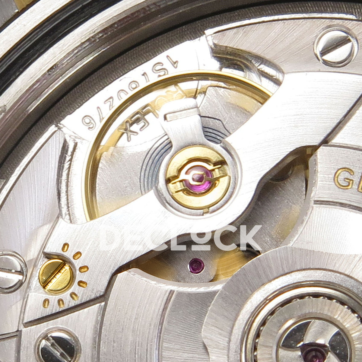 Rolex Datejust 41 126333 White Roman Jubilee QF JH3235 Free Sprung replica - macro of balance jewel regulator and bridge