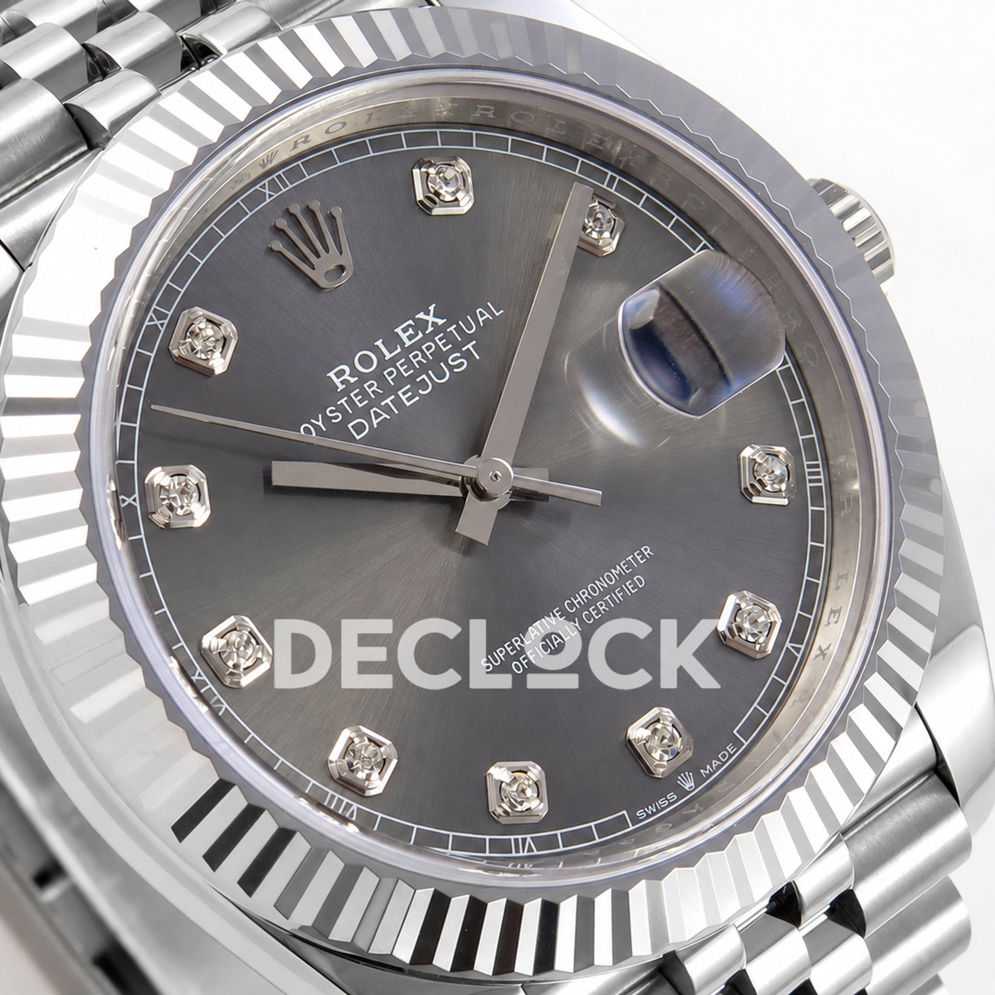 Rolex Datejust 41 126334 Grey Diamond Dial Jubilee MZF JH3235