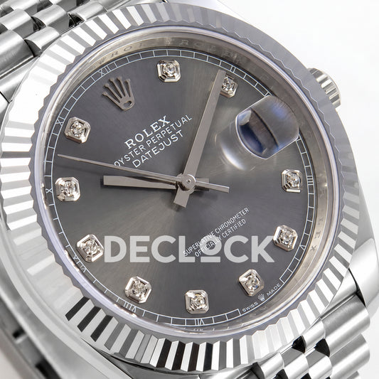 Rolex Datejust 41 126334 Grey Diamond Dial Jubilee MZF JH3235