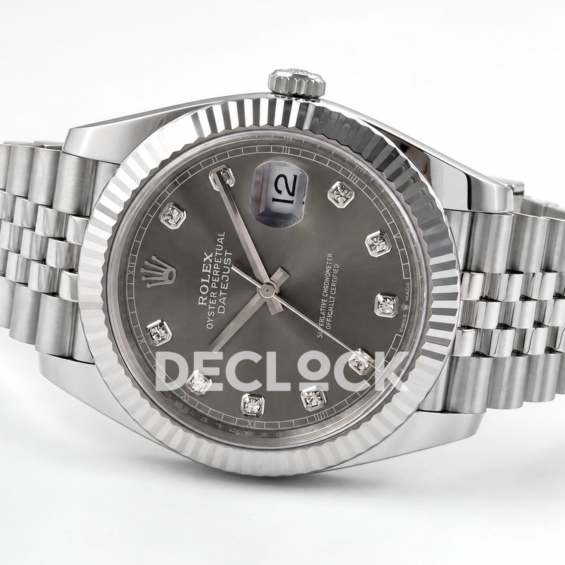 Rolex Datejust 41 126334 Grey Diamond Dial Jubilee MZF JH3235