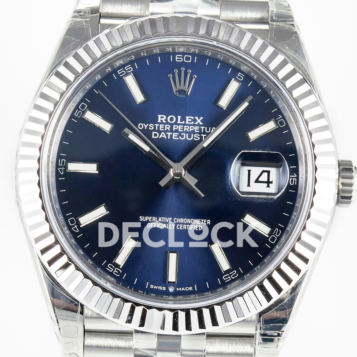Rolex Datejust 41 126334 Blue VSF Jubilee — Κοντινή όψη καντράν