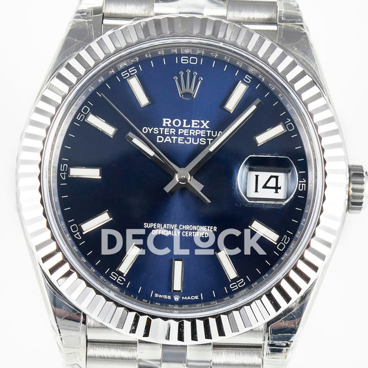 Rolex Datejust 41 126334 Blue VSF Jubilee — Κοντινή όψη καντράν