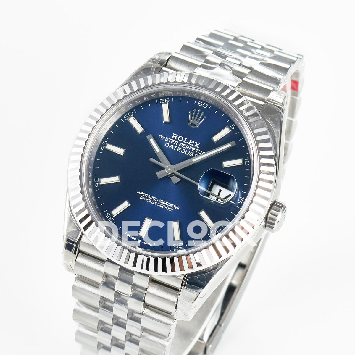 Rolex Datejust 41 126334 Blue VSF Jubilee — Ολόκληρο ρολόι σε γωνία