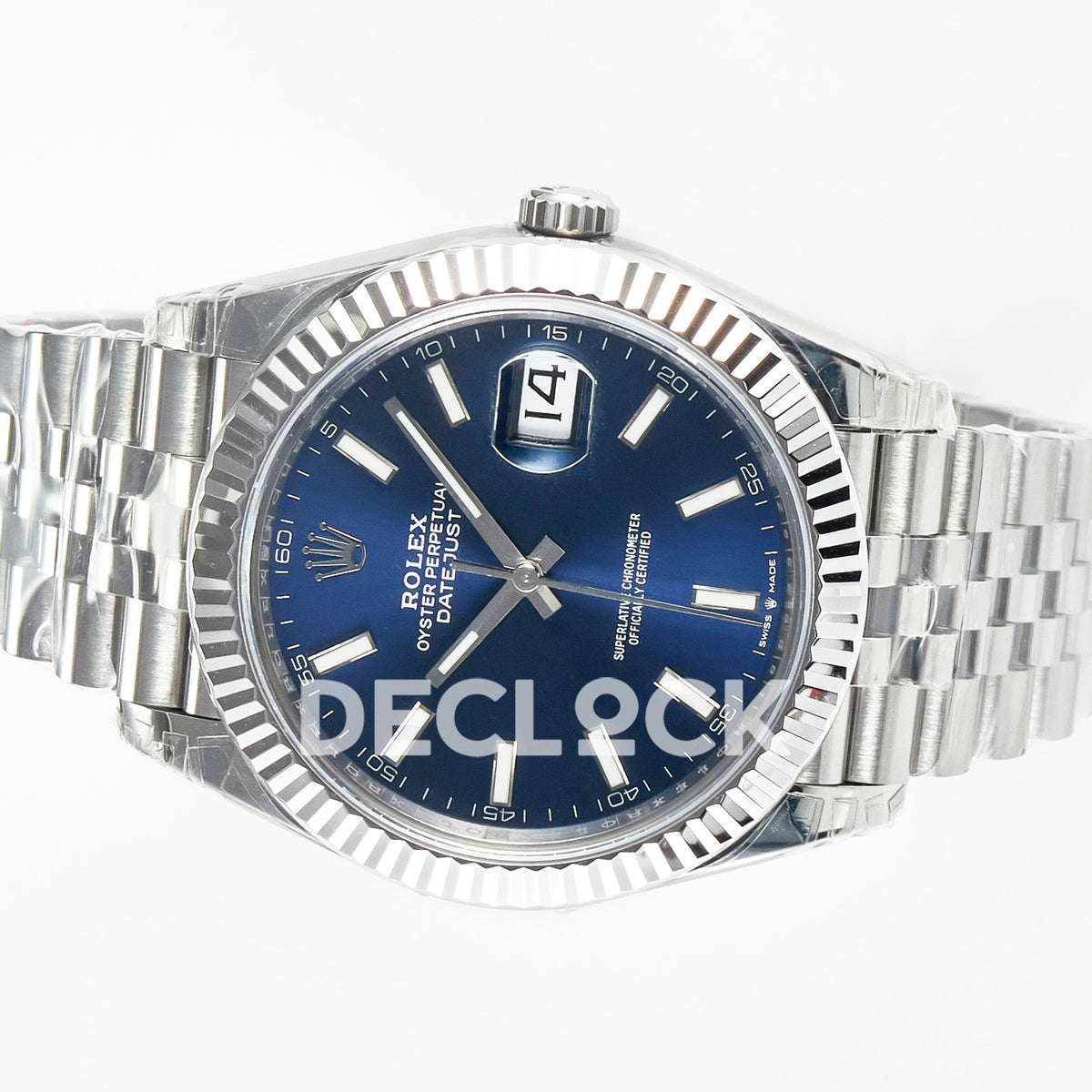 Rolex Datejust 41 126334 Blue VSF Jubilee — Οριζόντια όψη καντράν