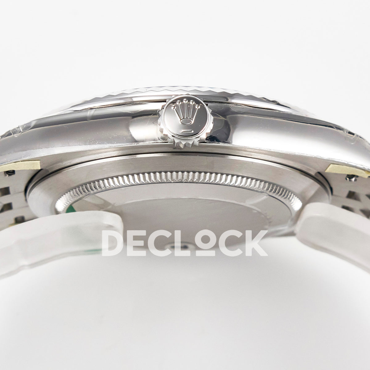 Rolex Datejust 41 126334 Blue VSF Jubilee — Προφίλ κάσας και κορώνα