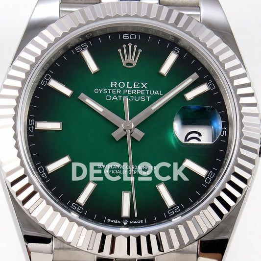 Rolex Datejust 41 126334 Green Ombre Jubilee Clean Automatic