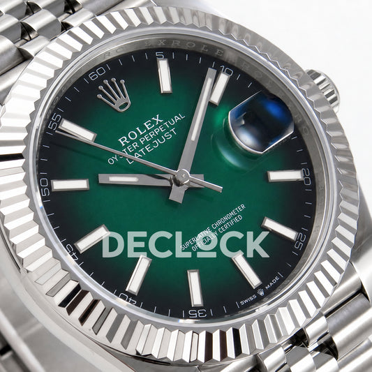 Rolex Datejust 41 126334 Green Ombre Jubilee Clean Automatic