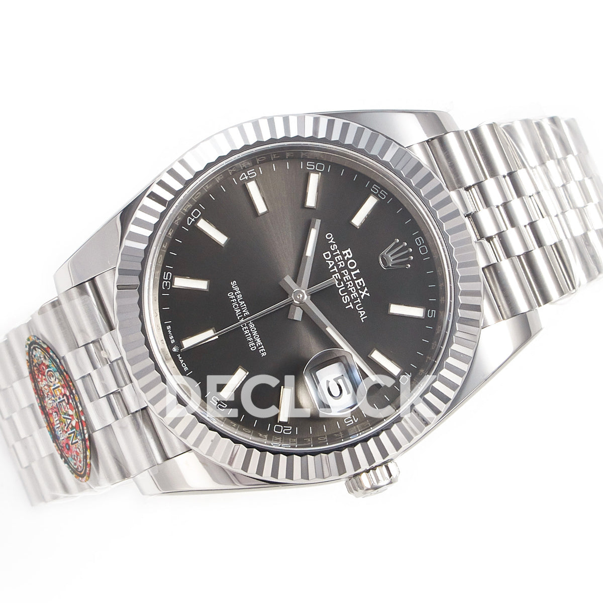 Rolex Datejust 41 126334 Grey Rhodium Clean Jubilee — Οριζόντια όψη καντράν