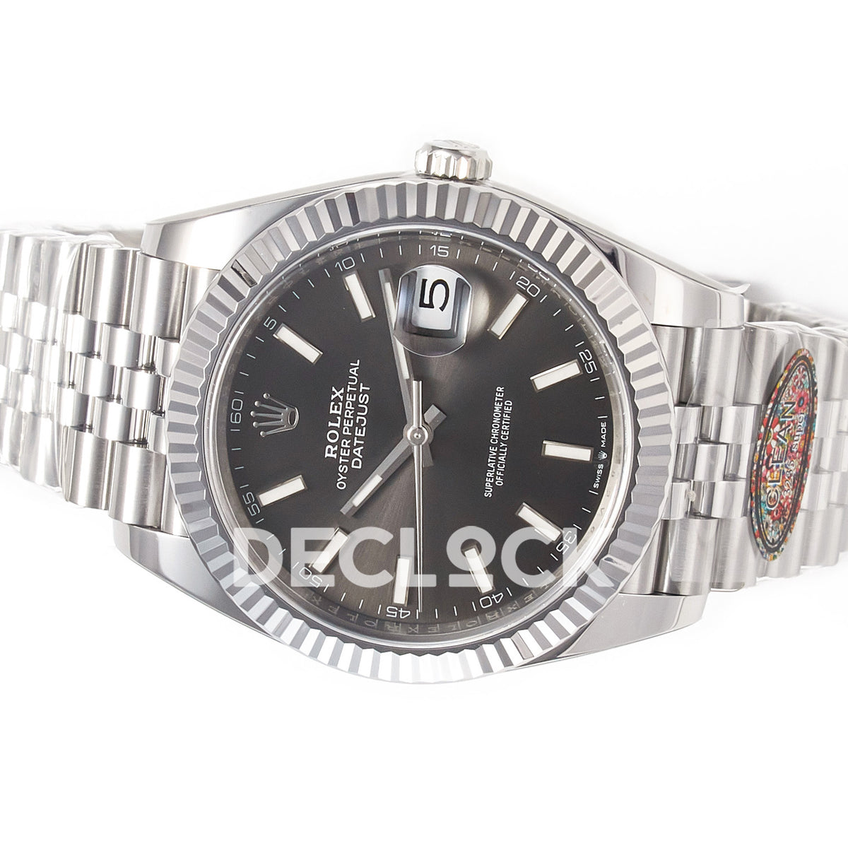 Rolex Datejust 41 126334 Grey Rhodium Clean Jubilee — Ολόκληρο ρολόι με μπρασελέ