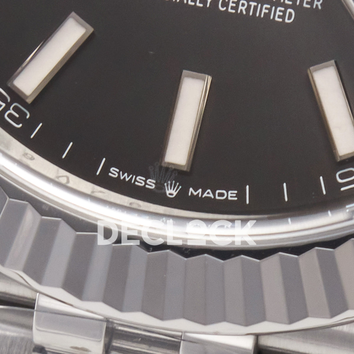 Rolex Datejust 41 126334 Grey Rhodium Clean Jubilee — Κάτω στεφάνη και δείκτες