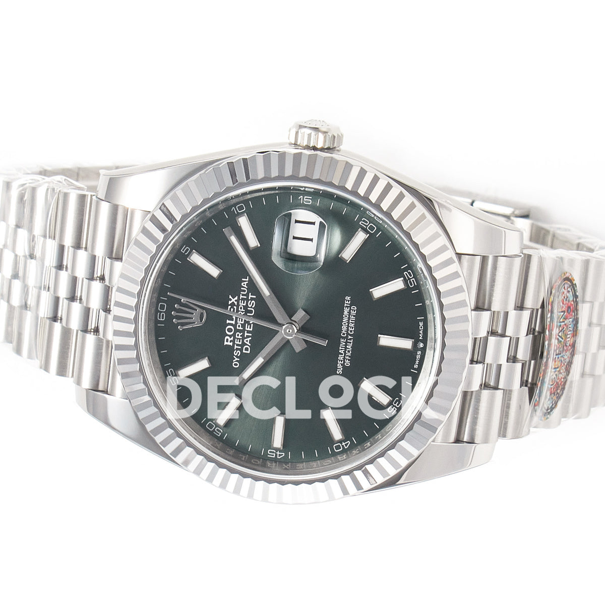 Rolex Datejust 41 126334 Mint Green Clean Jubilee — Ολόκληρο ρολόι με μπρασελέ