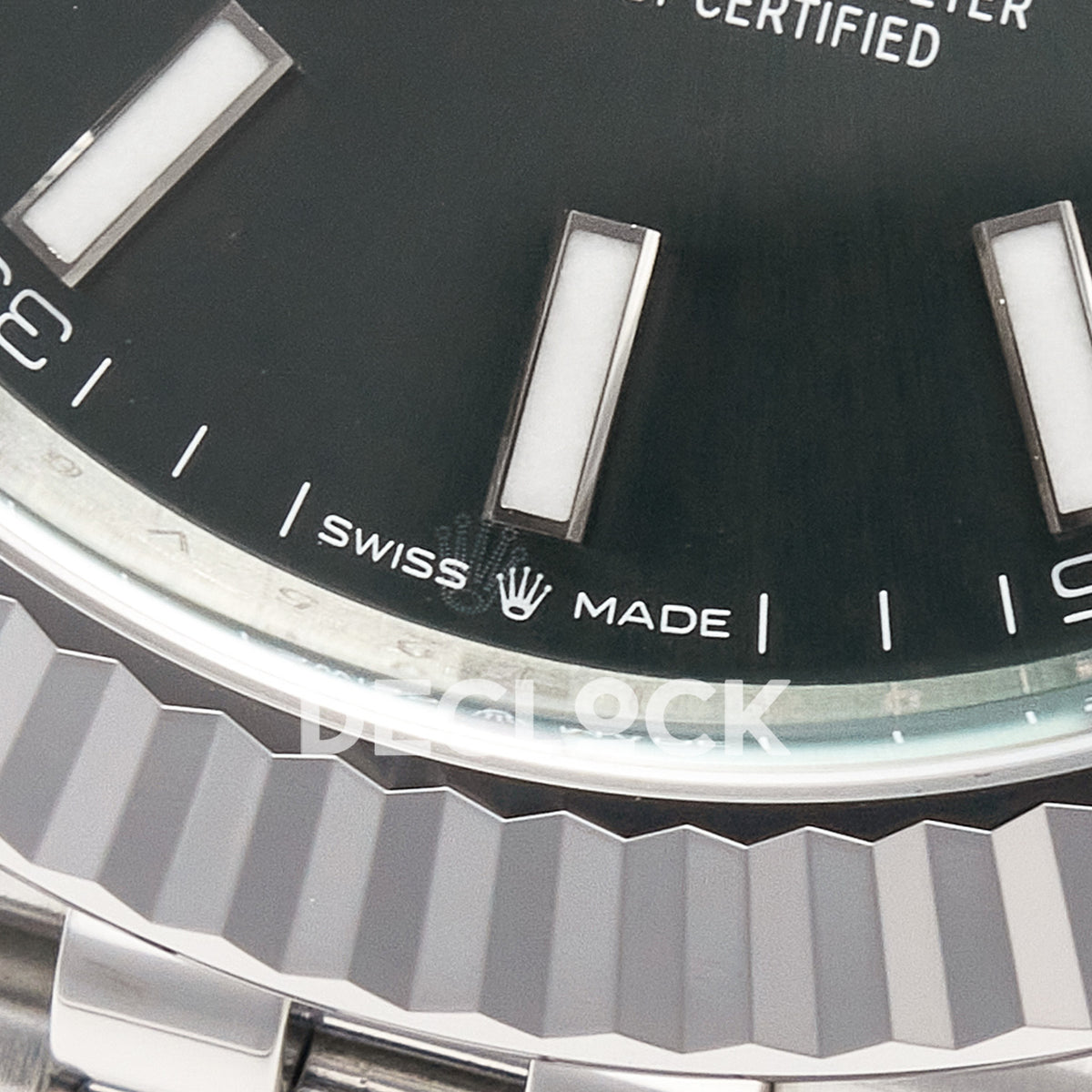 Rolex Datejust 41 126334 Mint Green Clean Jubilee — Κάτω στεφάνη και δείκτες
