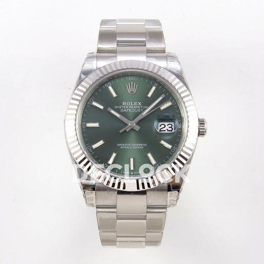 Rolex Datejust 41 126334 VSF Green Stick Dial Oyster VS3235 V2s replica - front
