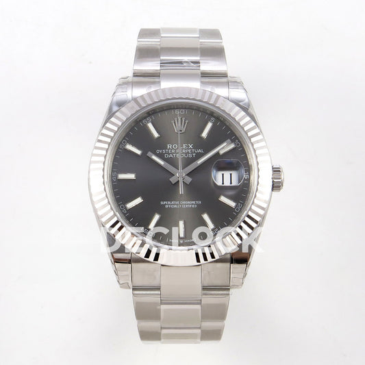 Rolex Datejust 41 126334 VSF Grey Stick Dial Oyster VS3235 V2s replica - front